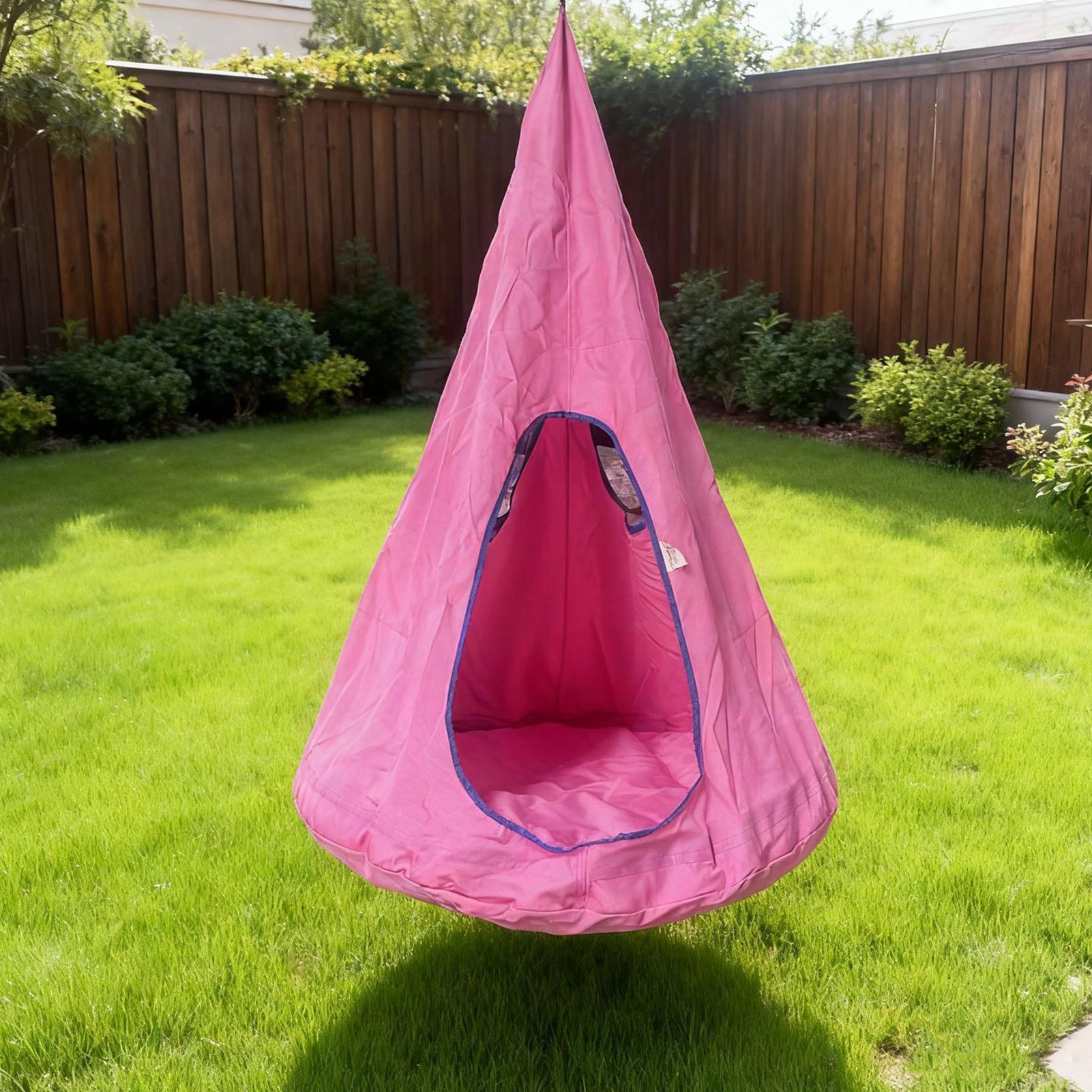 Kids Pod Swing Seat With Cushi - Kids Outdoor Nest Swing avaliação e preço