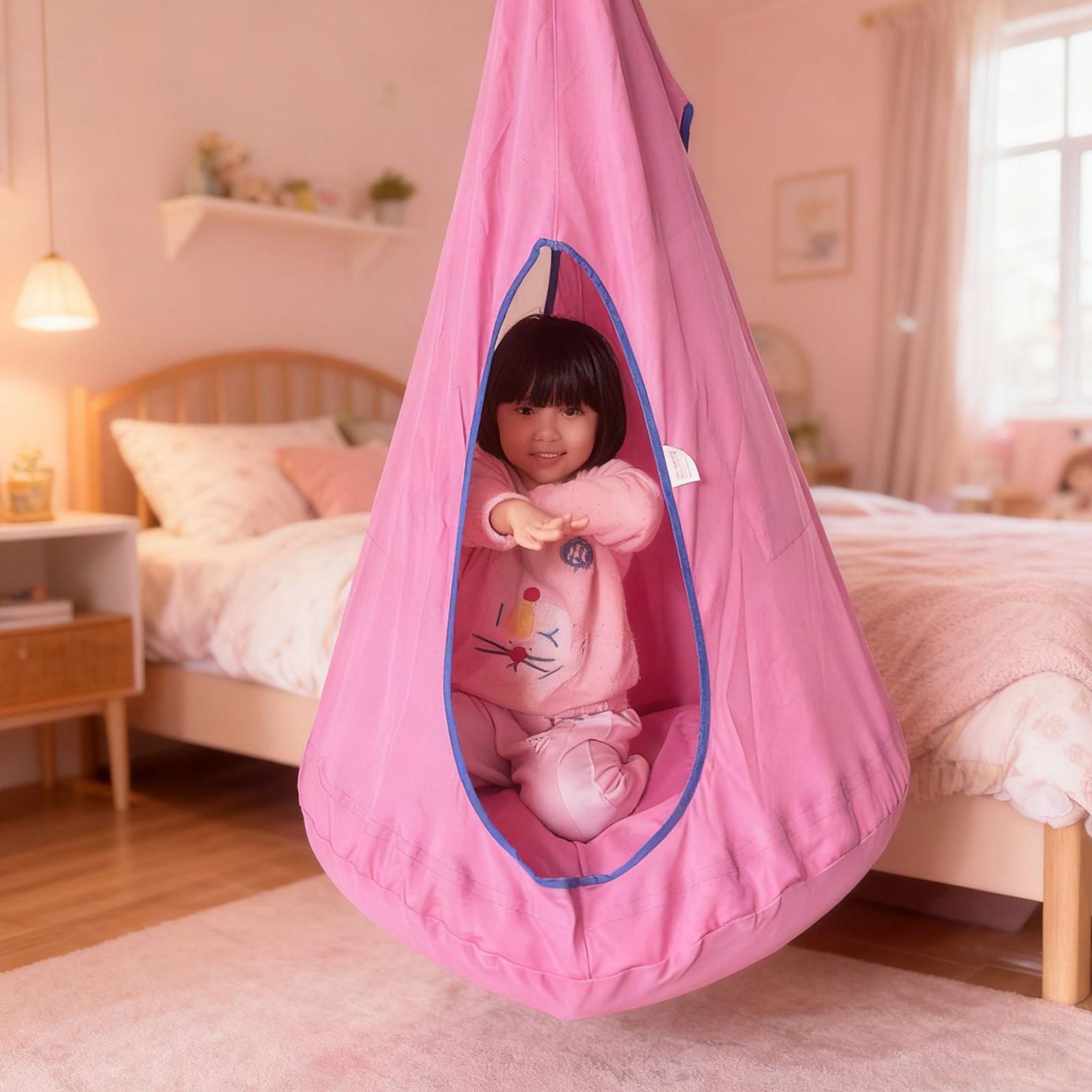 Kids Pod Swing Seat With Cushi - Kids Outdoor Nest Swing avaliação e preço