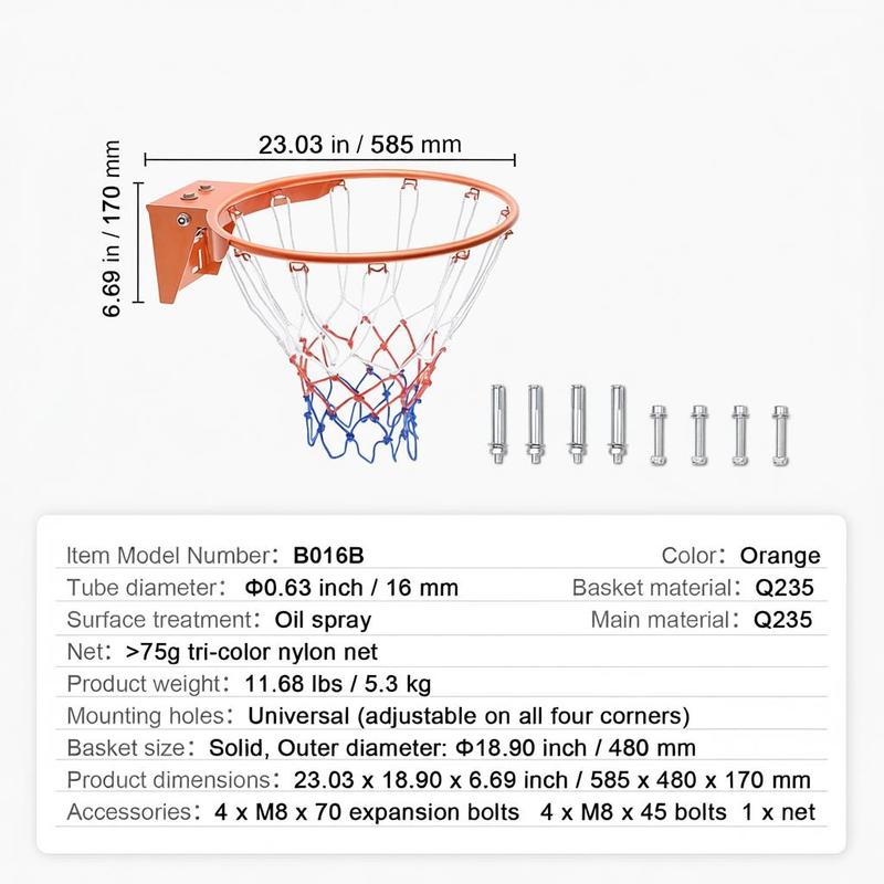 Basketball rim, wall-mounted b - Basketball Hoop Outdoor avaliação e preço
