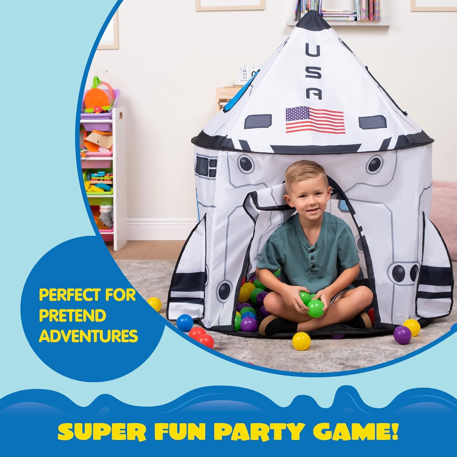 JOYFY Rocket Ship Play Tent Po - Kids Outdoor Play Tent avaliação e preço