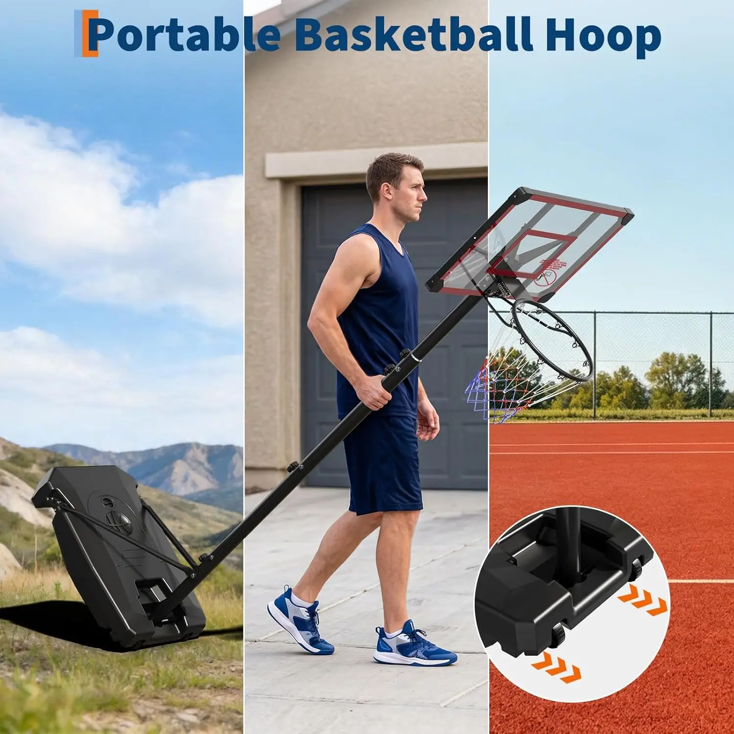Garvee 4.82-8.53ft Height Adju - Basketball Hoop Outdoor avaliação e preço
