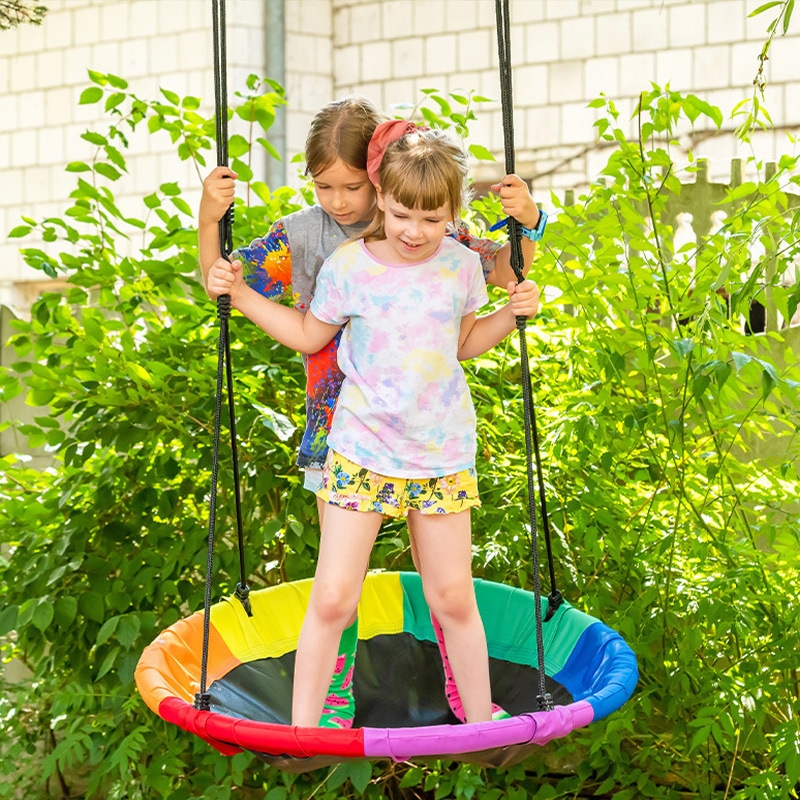 Kids Saucer Swing Outdoor Roun - Kids Outdoor Nest Swing avaliação e preço
