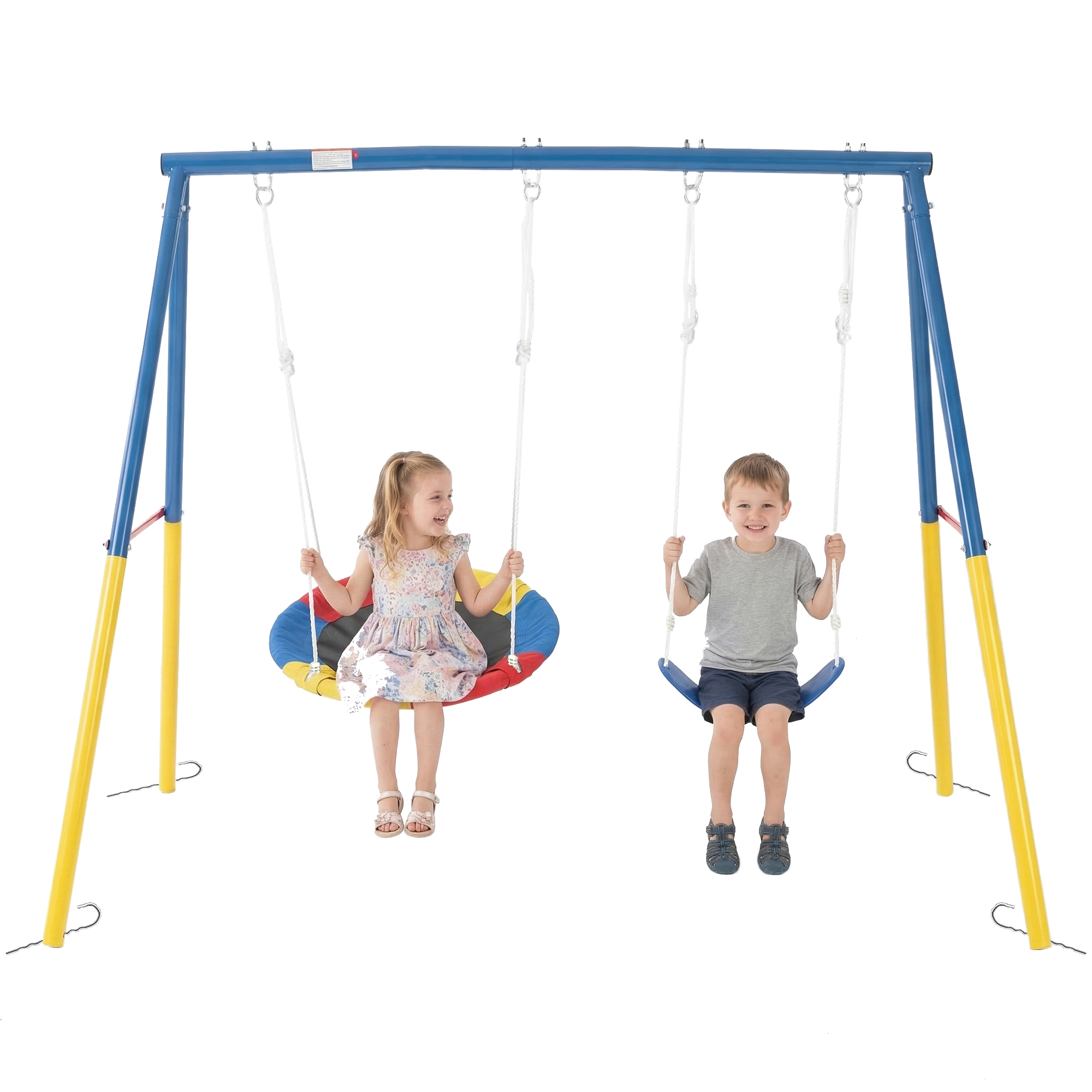 Outdoor Swing Set with Backyar - Kids Outdoor Activity Toys avaliação e preço