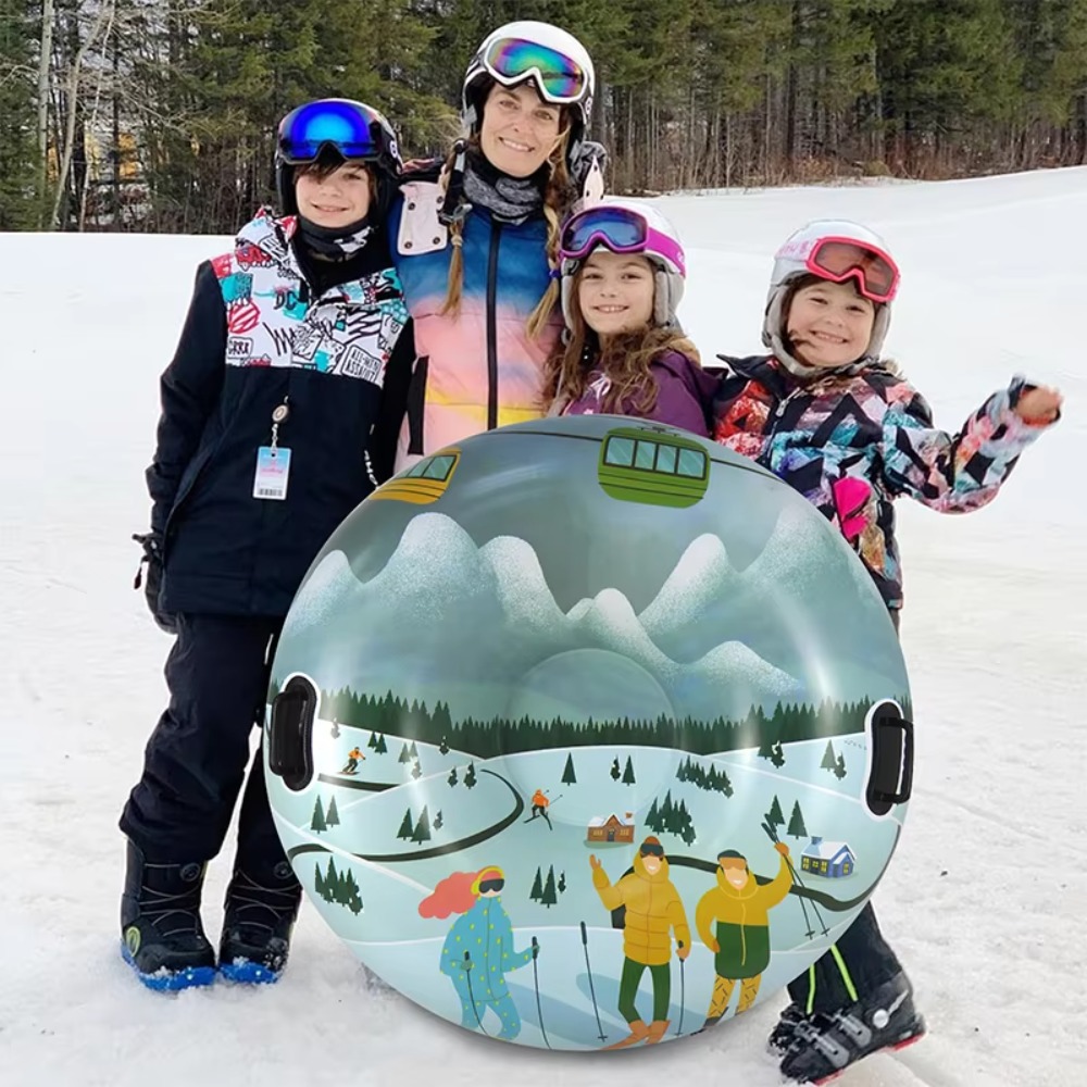 Inflatable Snow Tube Heavy Dut - Kids Outdoor Youtube avaliação e preço